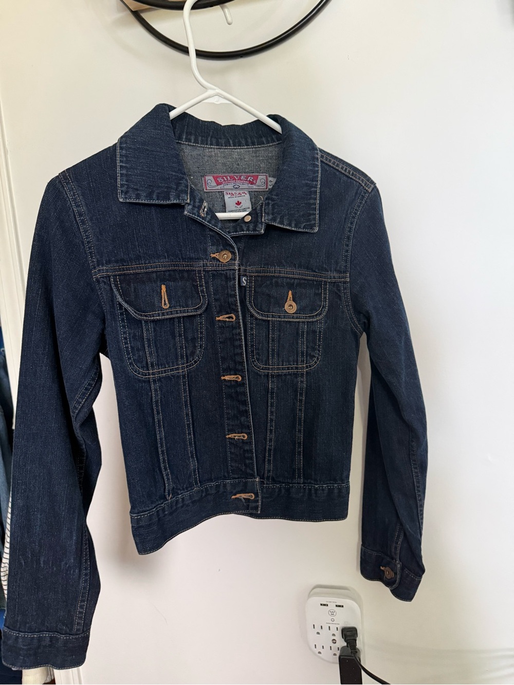 vintage silver jeans denim jacket